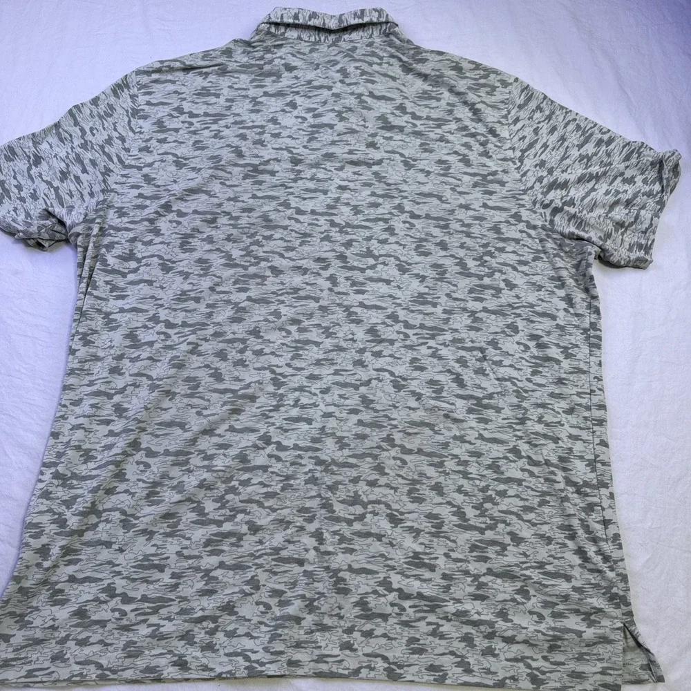 Adidas  CAMO Golf POLO SHIRT MENS 2XL Climalite  -  PERFORMANCE CAMO GREEN BLUE